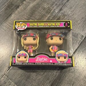 Skating Barbie and Skating Ken Funko pop